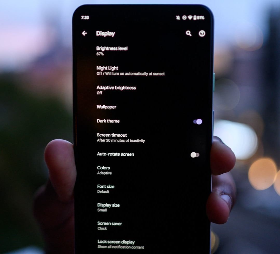 Android Q Dark theme Feature