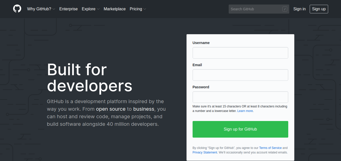 Github provides full stack developers for freelancing